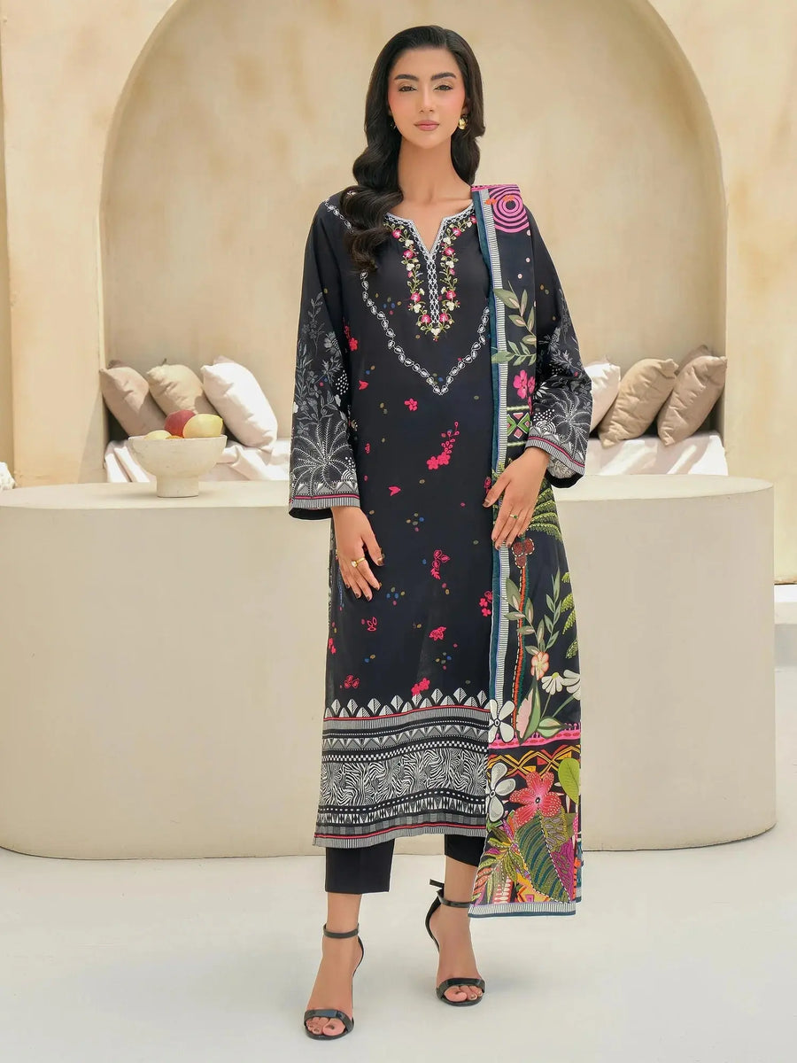 NEW 3 PCS| UNSTITCHED| DIGITAL PRINTED | - TAHZEEB