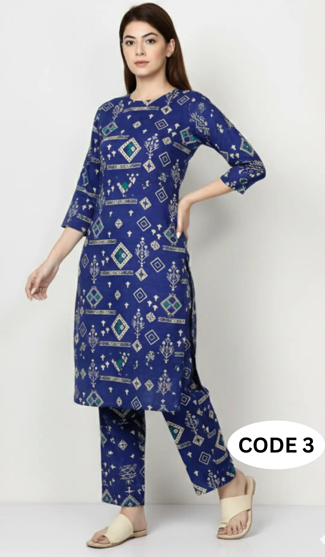 Premium Winter Khaddar Fabric|2Pcs Unstitched Cloth| code 3