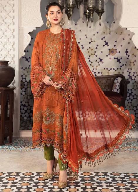 3 PCS UNSTICHED LAWN SUIT|DIGITAL PRINTED|BUY 3 GET FREE DELIVERY - TAHZEEB